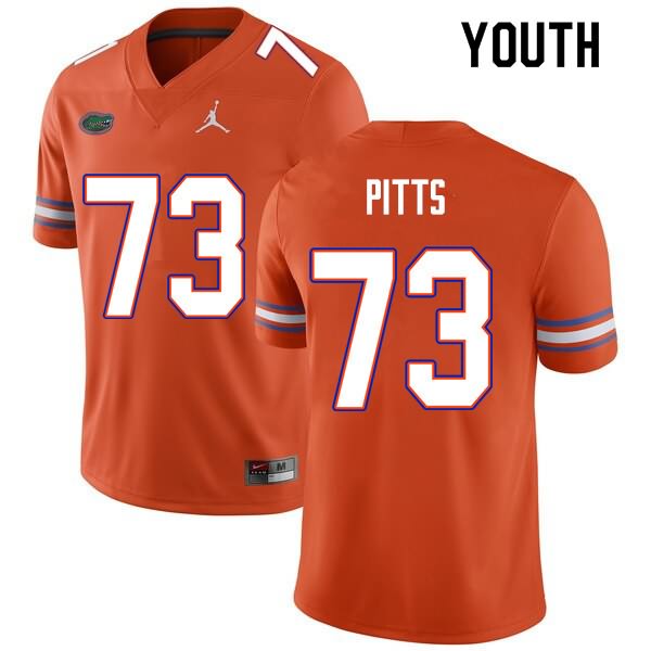 NCAA Florida Gators Mark Pitts Youth #73 Nike Orange Stitched Authentic College Football Jersey WDQ8264PT